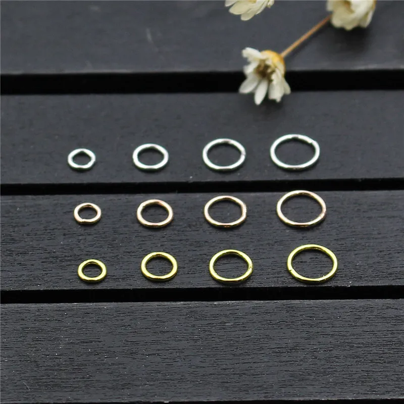 5pcs/lot 100% 925 Sterling Silver Close Jump Rings 4mm 5mm 6mm 7mm Round Ring Connectors DIY Women Jewelry Making Accessories