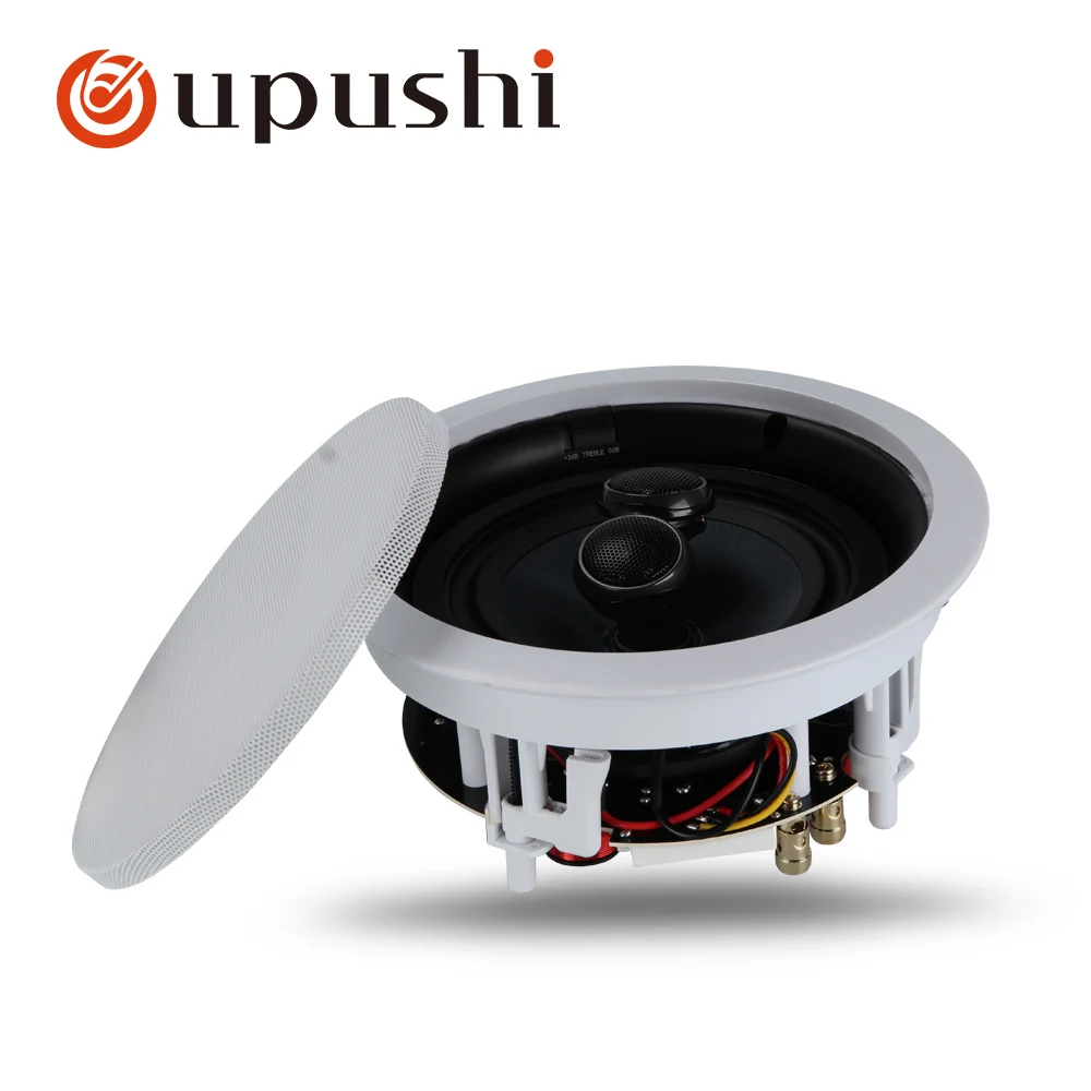 Oupushi ceiling speaker 6.5-8 inch home theatre system roof speakers 120W for home surround sound system loudspeaker 2pcs