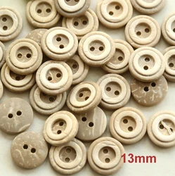 50pcs/lot Size:13mm Natural Coconut Buttons Wooden Button Accssories Sewing (ss-1149)