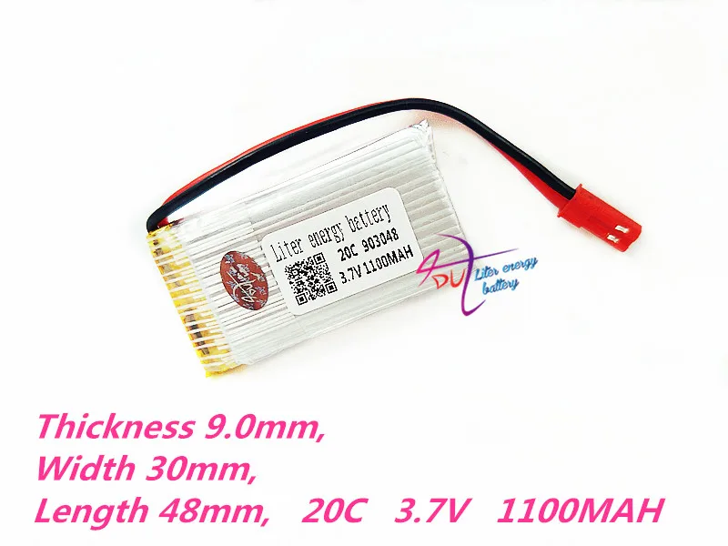 JSE-2P 903048 3.7V 1100mAh RC Helicopter 1S Li-Po Battery For for JJRC H11D H11C MJX T04 T05 T25 M03 Lipo Battery For RC Toys