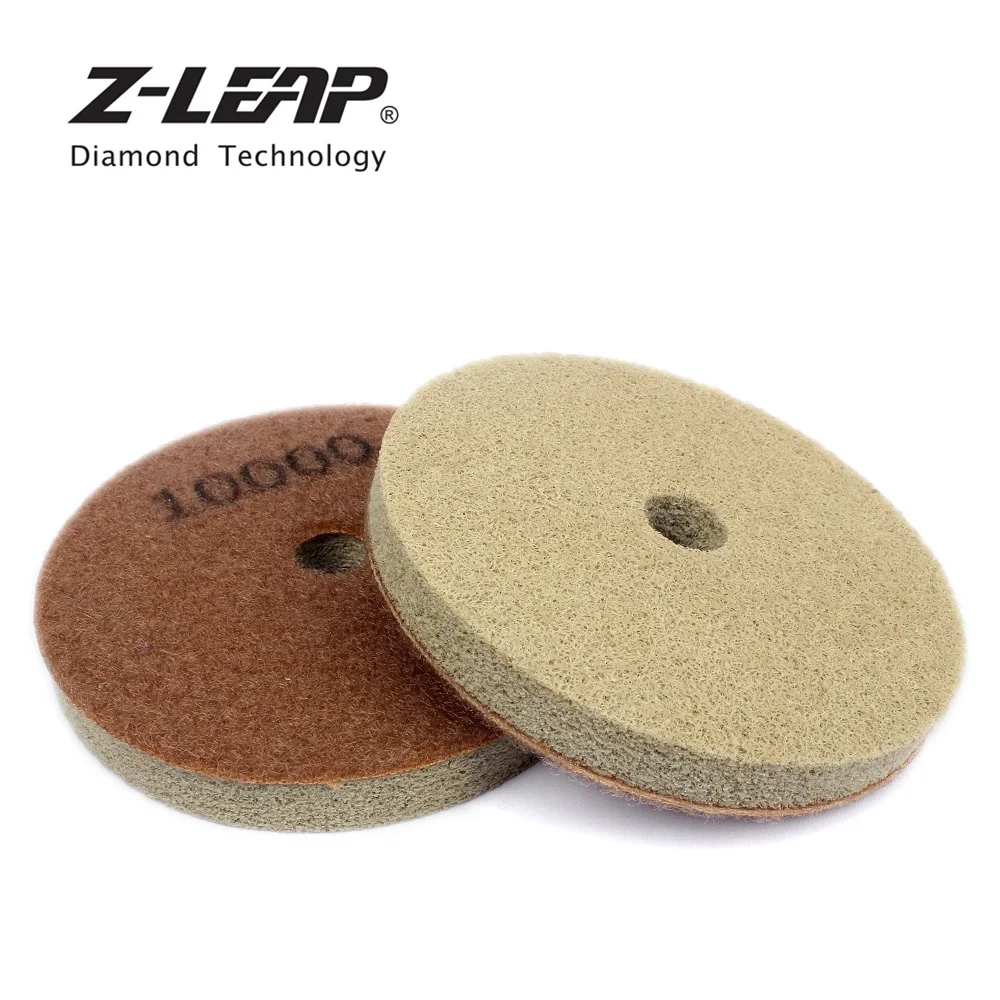 Z-LEAP Diamond Sponges 7pcs 4 Inch For Marble Polishing Abrasives Artificial Stone Polishing Wheels Buff Disk Thickness 10mm