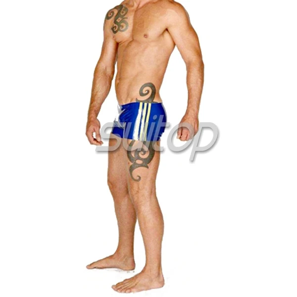 

Suitop nature latex under short pants latex men's lingerie