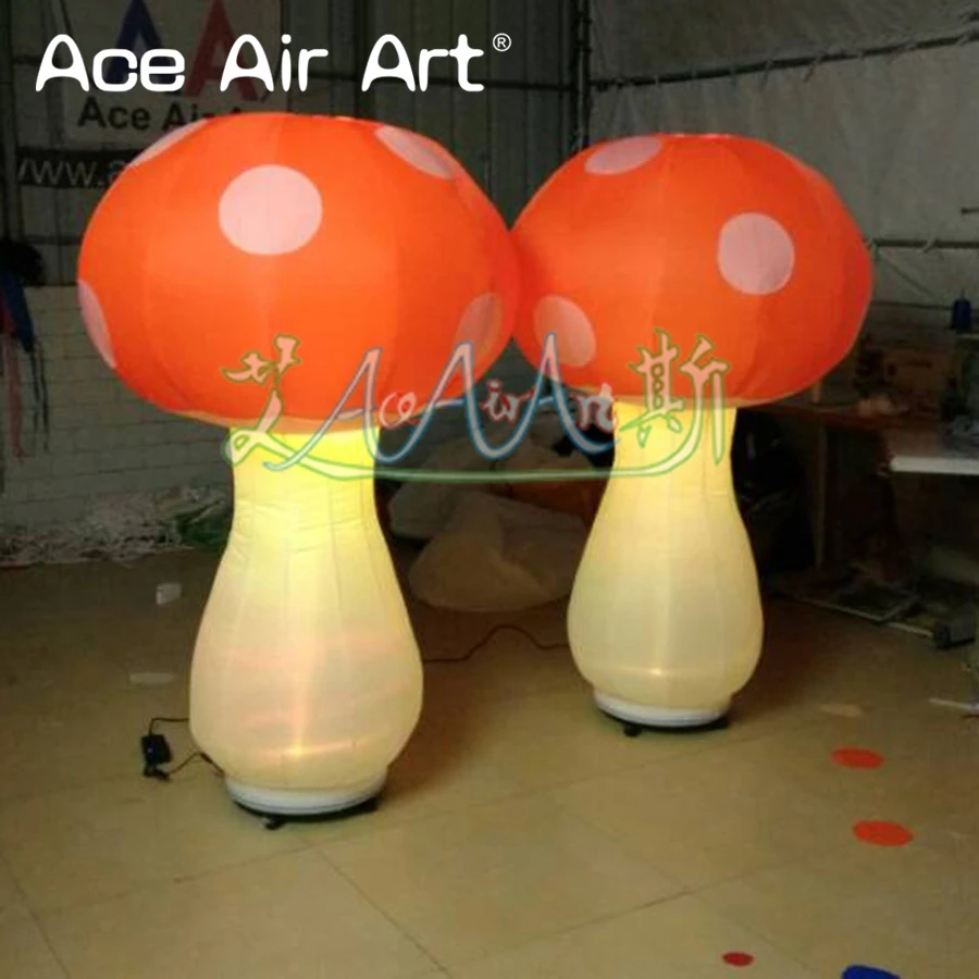 Wonderful inflatable LED lighting mushroom decoration, air blown mushroom model for parties or events