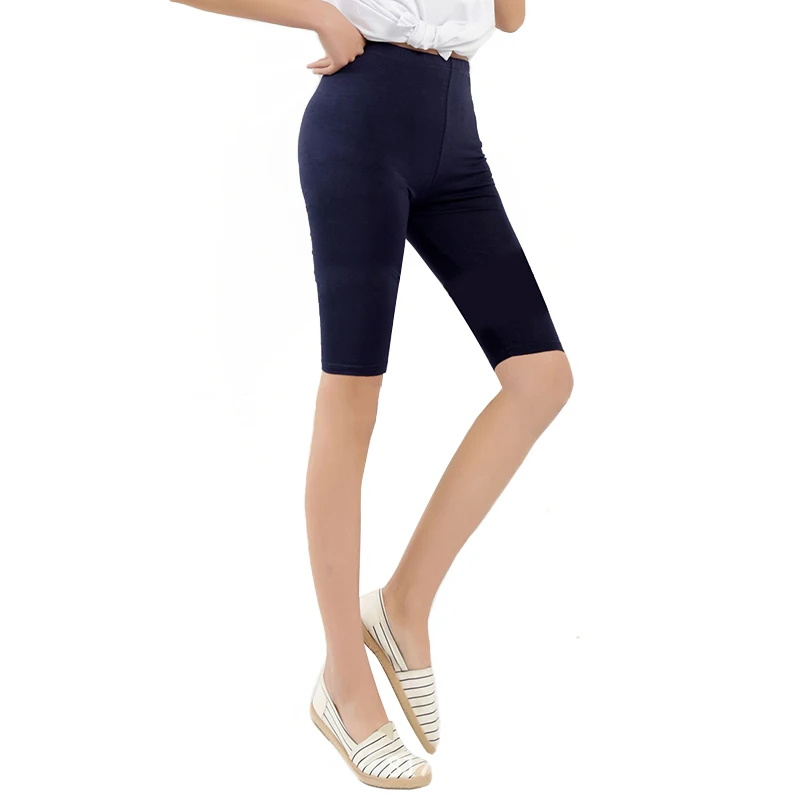 New Women Knee Length Elastic Solid Color Ladies Casual Trousers Fitness 3-5XL Solid Color Pantalones Women Pants Mujer 2022