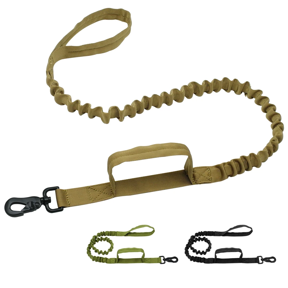 

Dog Pet Leash Nylon Tactical No-Pull Bungee Dog Training Leads Military Elastic Buffer Dog Leash For Medium Large Pet