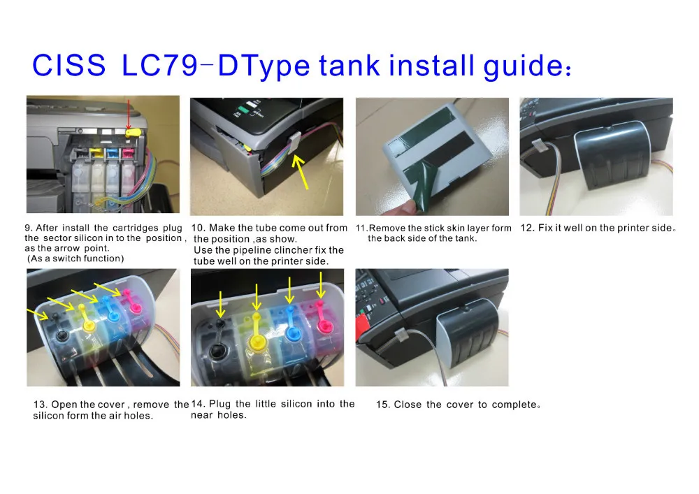 CISS for BROTHER LC40 LC73 LC77 MFC-J6510DW MFC-J6710DW MFC-6910DW MFC-J5910CDW MFC-J6510CDW MFC-J6710CDW FC-J6910CDW Printer