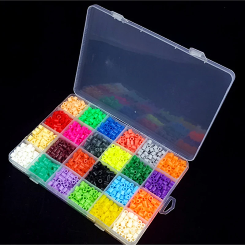 2400 pièces boîte 5mm Hama perles/24 couleurs perles * grand enfant amusant. bricolage Intelligence éducatif perler jouets artisanat Puzzles livraison gratuite