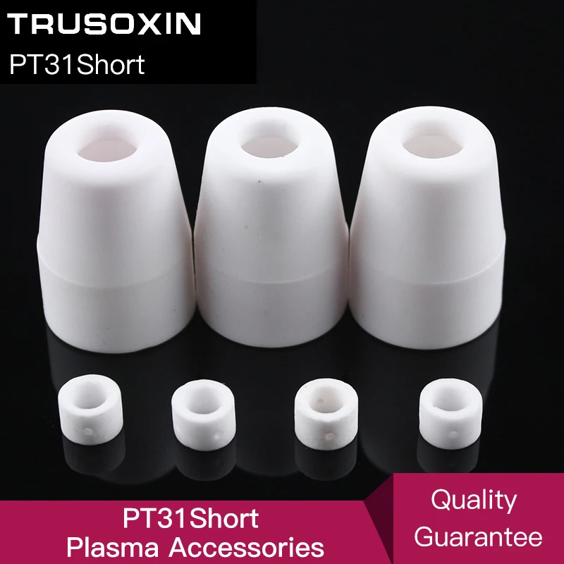 Cutter Consumables Extended Ni Tips Electrode Gas Ring and Porcelain Shiled Cups for  Inverter Plasma Cutter Torch PT31