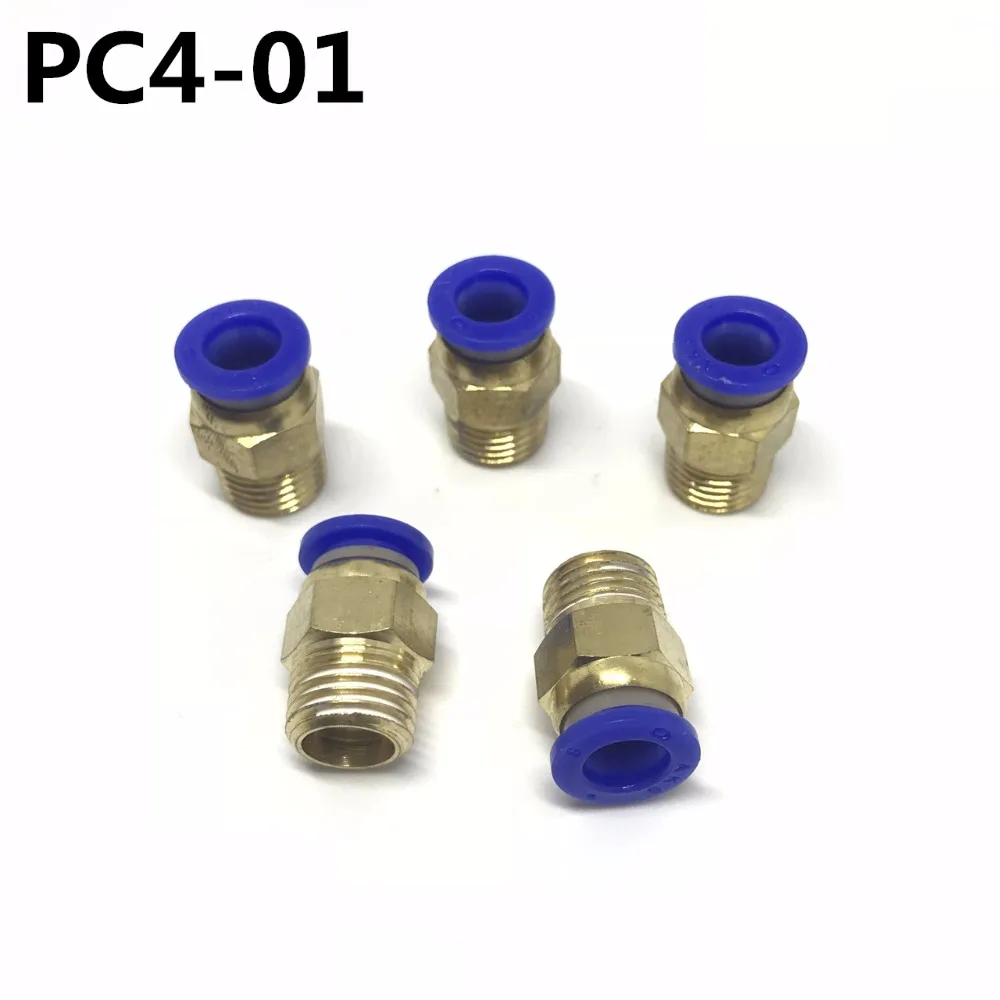 

10PCS PC4-01 PC4 Pneumatic fitting push in quick connector fittings Free shipping