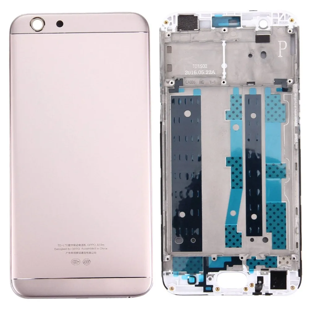 iPartsBuy OPPO A59 / F1s Battery Back Cover + Front Housing LCD Frame Bezel Plate