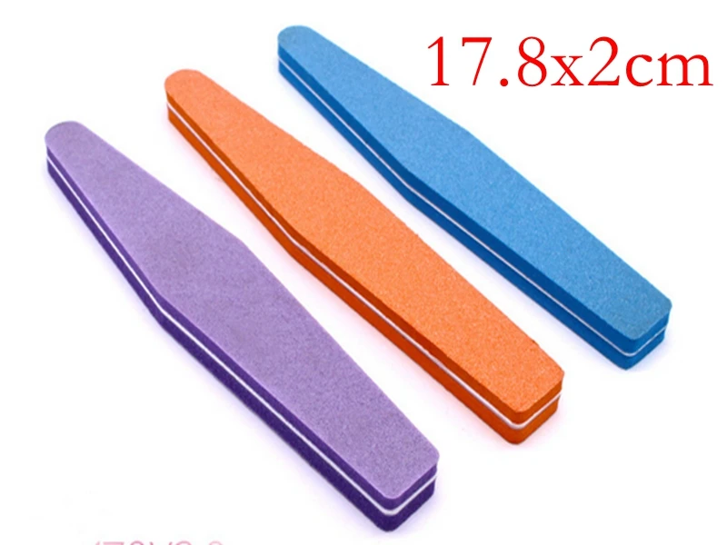 2000Pcs/lot Fast shipping Nail Files 100/180 Nail Art Buffer Sanding Polishi Mini Nail File to polish 17.8x2cm