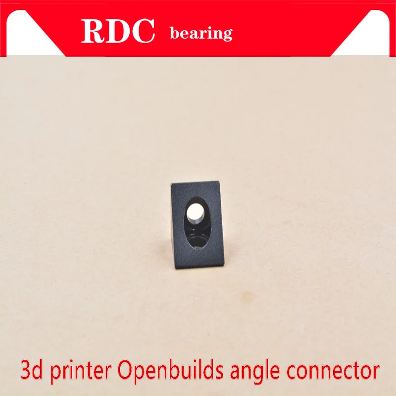 1PCS 3D printer parts Openbuilds fittings black angle angle connector triangular aluminum piece blast oxidation