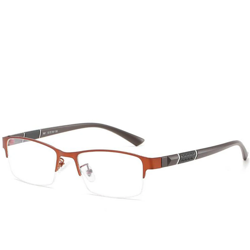 Prescription Eyeglasses Rectangle Half Frame Design Optical Glasses Myopia Resin Lenses Spectacles -0.5 -1 -1.5 -2 -2.5 -3 -5 -6