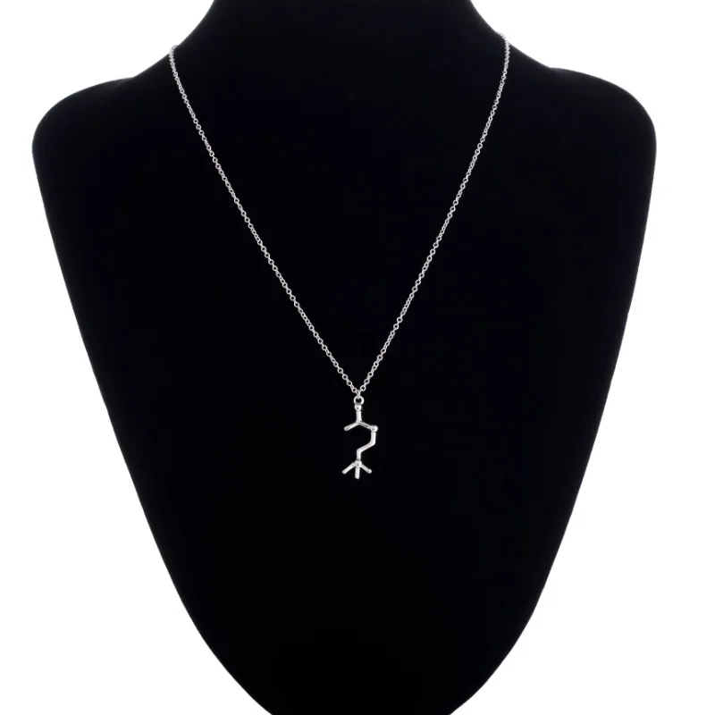 DNA Serotonin Dopamine Acetylcholine Biochemistry Molecule Pendant Necklace Women Girls Doctor Jewelry Accessories Gifts
