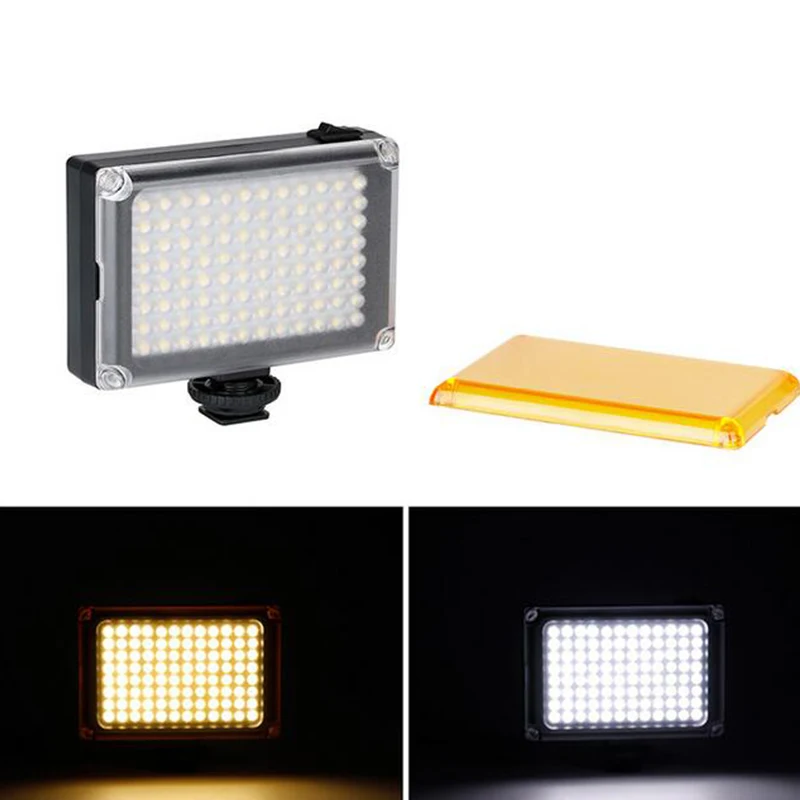 96 LED Phone Video Light Photo Lighting on Camera Hot Shoe LED Lamp for iPhoneX 8 Camcorder Canon/Nikon DSLR Live Stream