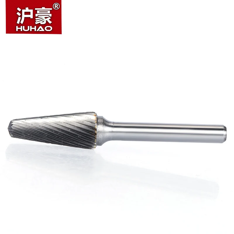 HUHAO 1pc 6mm Shank Tungsten Steel Cutter Metal Grinding Carving Rotary File Cylindrical Router Bit For Metal Polishing  L  Type