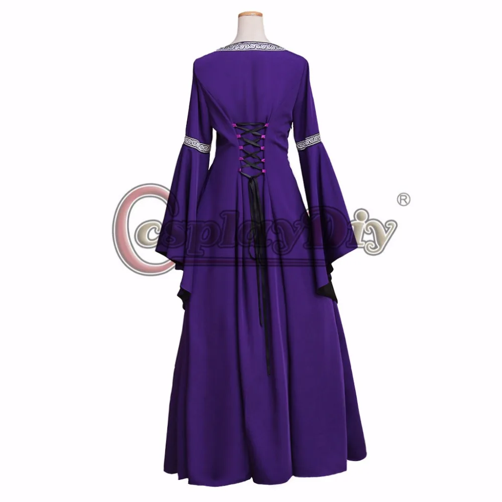 Trưởng Thành Của Áo Cosplay Vintage Thời Trung Cổ Nữ Tím Tự Làm Áo Cosplay Cho Halloween Carnival Đảng