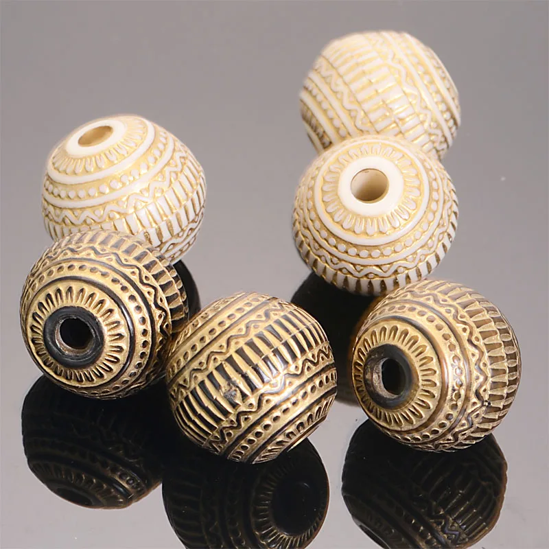 25x Golded Enlace Fluted Corrugated Round Antique Design Spacer Beads For Diy Handmade Jewelry Making Findings Accessories