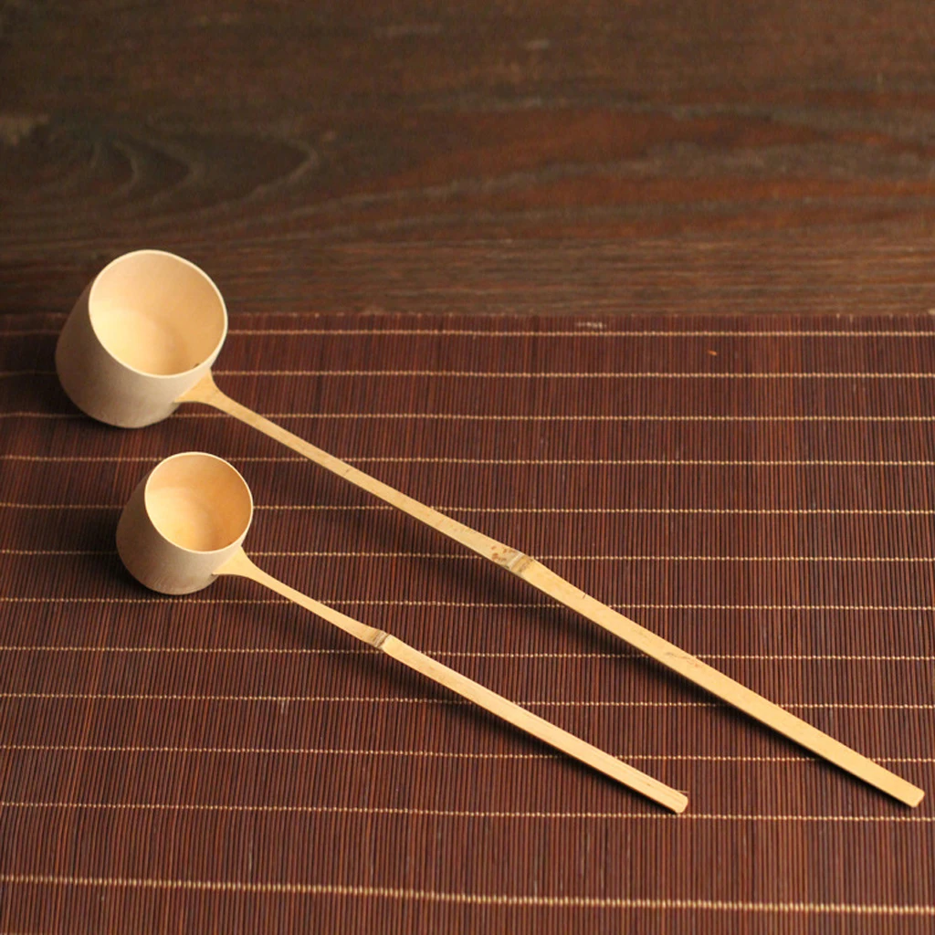 Natural Bamboo Water Ladle Bailer Water Dipper Home Garden Tea Ceremony Japanese Style 24cm / 30cm Choose