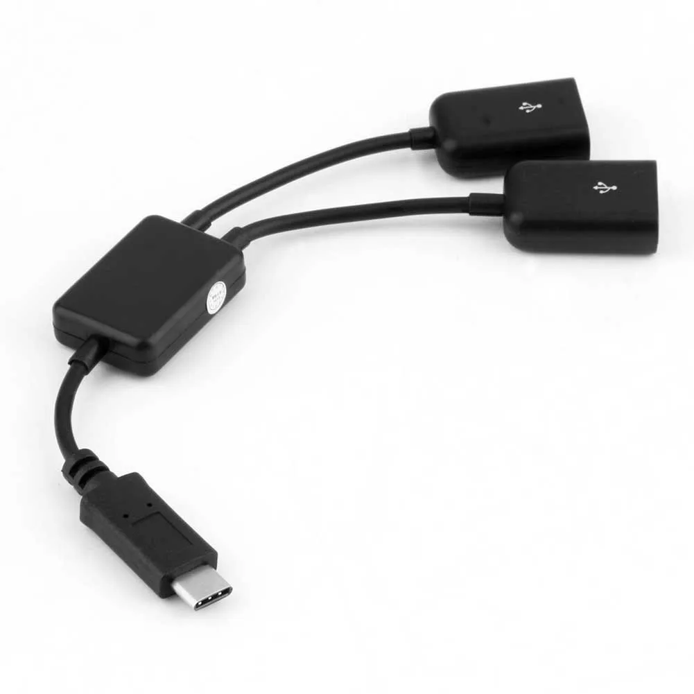 2 em 1 usb 3.1 tipo-c para usb 2.0 adaptador de cabo otg hub de carregamento de energia gdeals