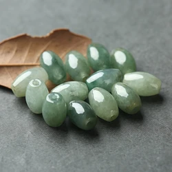 10Pcs 6*9/8*10mm Barrel-Shaped Stone Beads For Jewelry Making Small Cute White Green AEmerald-Stone For Bracelets Handmade 18114