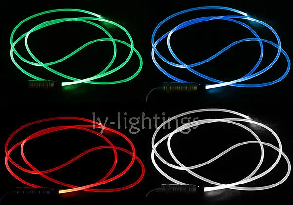 Soft PMMA side-glow optical fiber side-light optic fiber dia.6mmx3m for DIY limo car bike Motorcycles decoration pool lighting