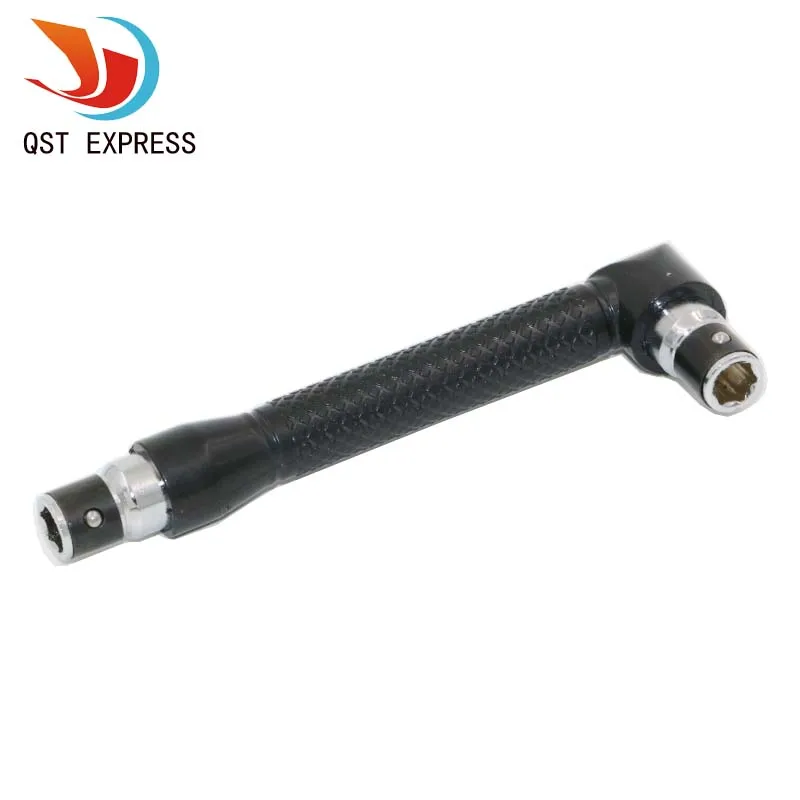 QSTEXPRESS-Mini llave de vaso de doble cabeza en forma de L, herramienta de utilidad adecuada para brocas de destornillador de rutina