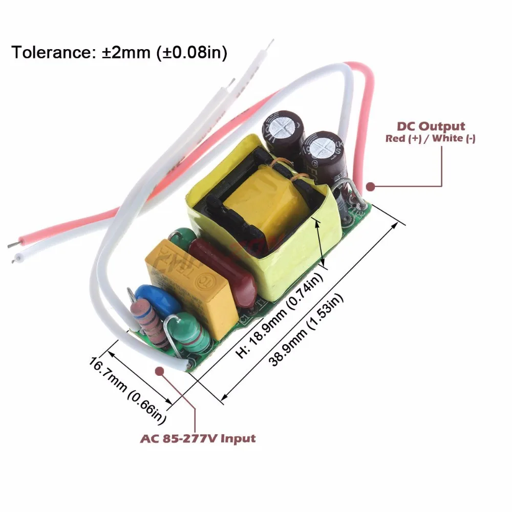 Constant Current LED Driver 450mA 4-6X2W DC12-20V AC100-240V PCB Board Inside Lamp Lighting Transformer for 8W 10W 12W LED Chip