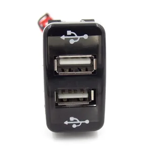 لتويوتا كورولا الأصلي معدل ثقب USB شاحن هاتف السيارة شاحن سيارة مزدوج 4.2A شاحن سيارة مزدوج التثبيت محجوز ثقب موقف أفضل 10 مبيعات لدعم بطارية كورولا - رقم 7