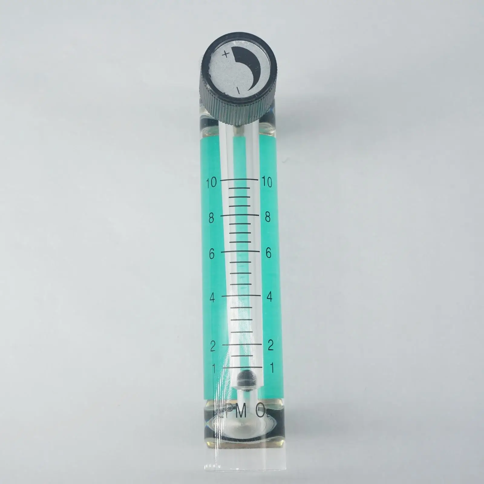 1-10L/min LZM-6T Acrylic Panel Gas Air Oxygen Flowmeter Rotameter With Control Valve 8mm Hose Barb 116mm Length