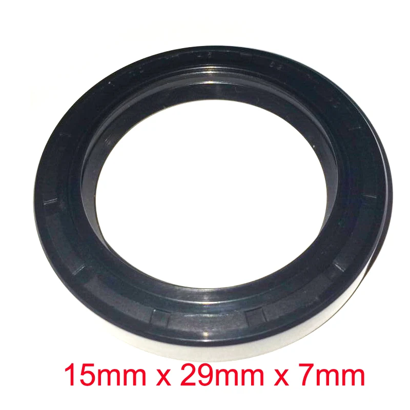 15mm x 29mm x 7mm NBR Nitrile Rubber Double Lip Oil Resistant Seal With Garter Spring