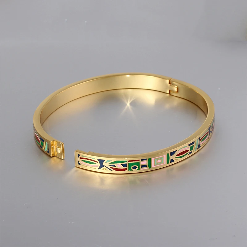 Art  Green Jewelry Adjustable Open Bracelets & Bangles  For Women  Cloisonne Wholesale