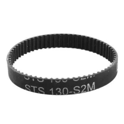 S2M-130 65 Teeth 6mm Width Black Rubber Cogged Industrial Timing Belt