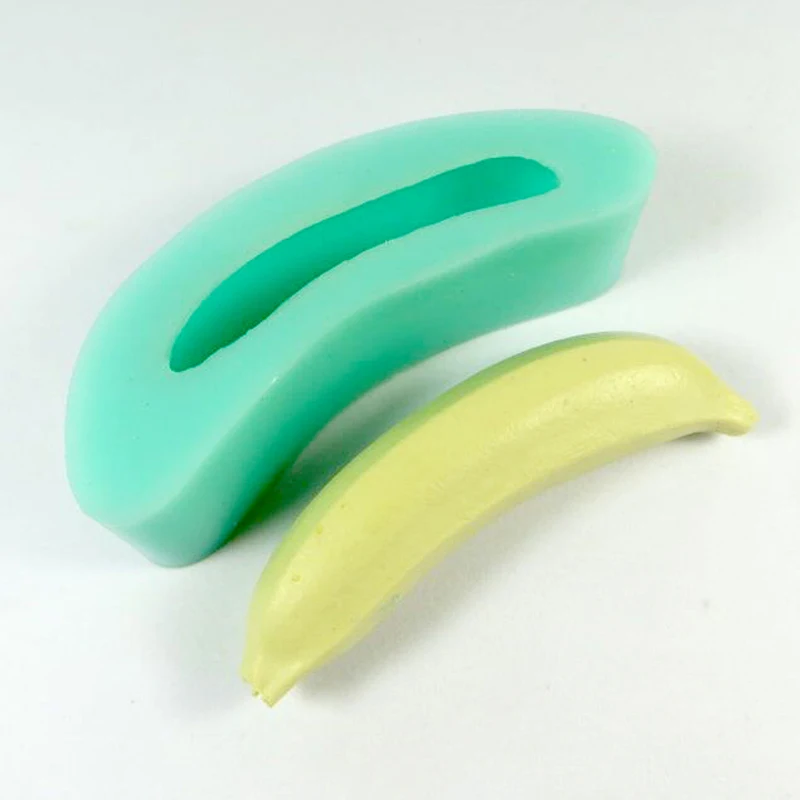 Mold Silicone Fruit Molds Banana Shape Silicone Forms 3d Molds Short Or Long Two Size Handmade Soap Molds Cake Decorations Mould