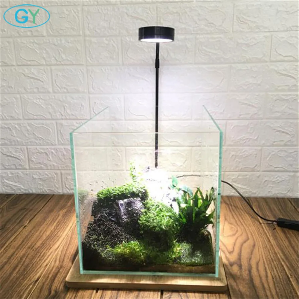 Dimmable 5W USB Gooseneck led plant landscape lights black LED Aquarium lighting 6000K Aquatic plant lights Eco-bottle lights