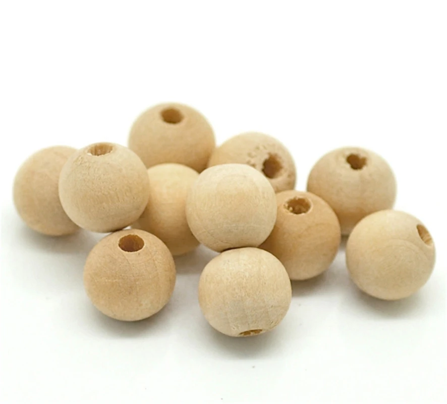DoreenBeads 300PCs Natural Ball Wood Spacer Beads 10x9mm(3/8"x3/8") (B18801), yiwu