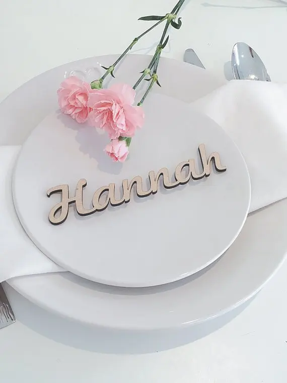 

Wooden Wedding Place Name, Wooden Wedding Place Setting, Wedding Place Setting, Name Place Setting, Wedding Place Cards