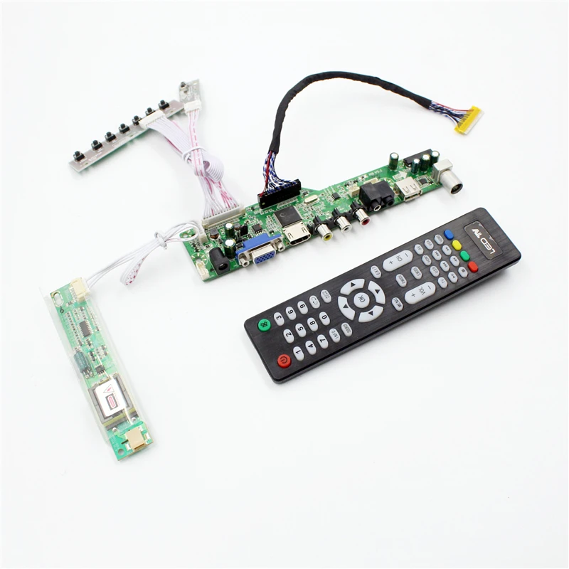 LCD TV 컨트롤러 보드 TV AV VGA 오디오 USB HDMI 호환 17 인치 lcd 패널 1920x1200 B170UW01 V0 LTN170CT05-F01