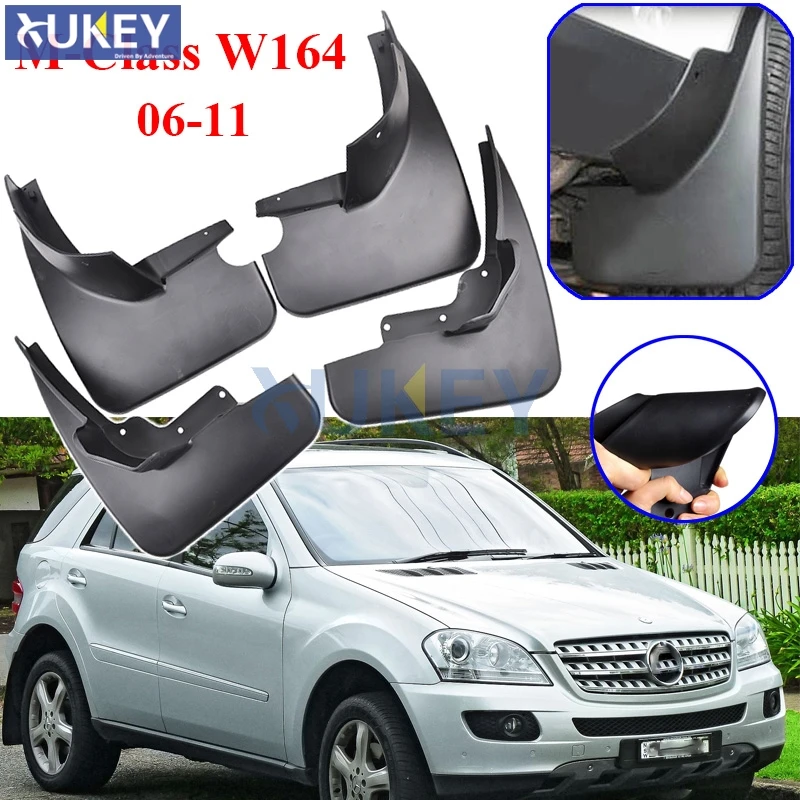 Accessories Mud Flaps For Benz M Class M-Class W164 2006-2011 ML ML350 ML500 Mudflaps Splash Guards Mudguards 2010 2009 2008 07