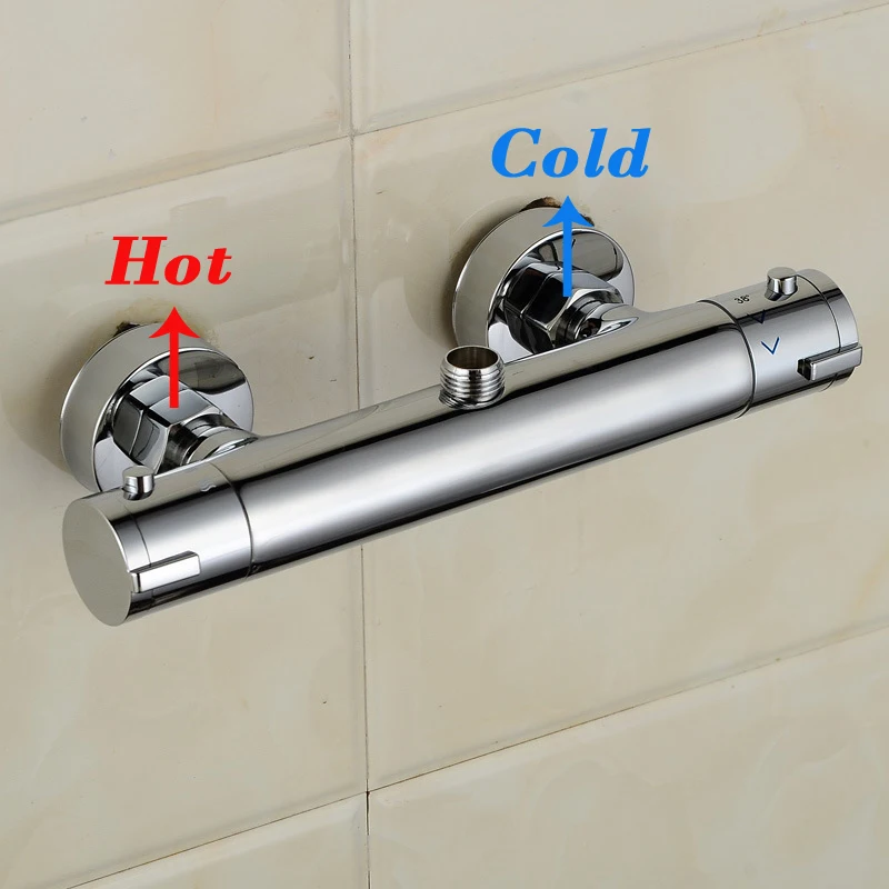 Thermostatic shower faucet Bathroom Wall Mounted thermostatic shower mixing valve Dual Handle Polished torneira de parede TR510