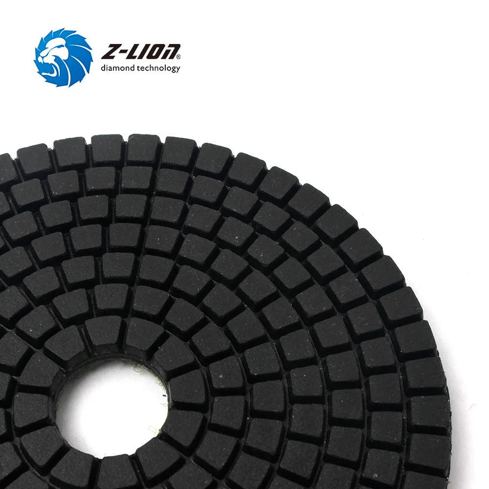 Z-LION 5pcs 4inch Diamond Polishing Pads Grit 30 Wet Polishing Pad Stone Granite Marble Diamond Abrasive Tools