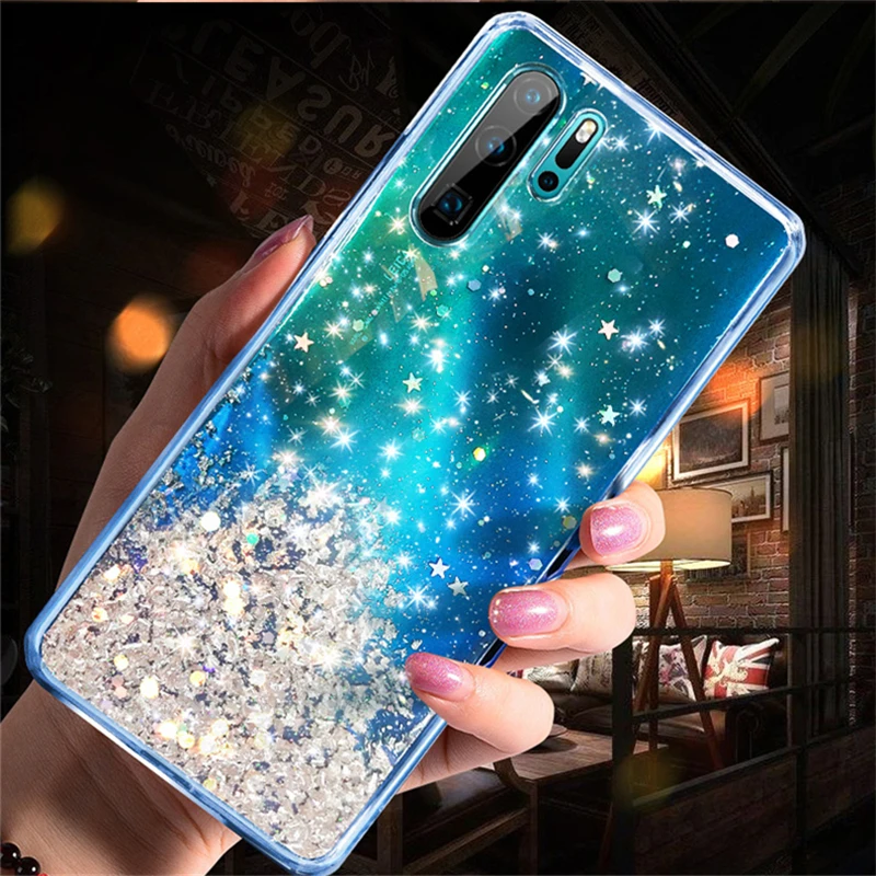 Silver Foil Star Phone Cover For Huawei P10 Plus P20 Lite P30 Pro Nova 2s 3e 3i 3 4 4e Honor 10 V10 V20 20i Soft Phone Case