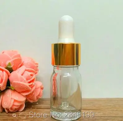 

5ML 5G Transparent Dropper Bottles Essential Oil Bottle, Sample Bottle Sample Sack, Cosmetic Glass Bottle, 50 Pieces/lot