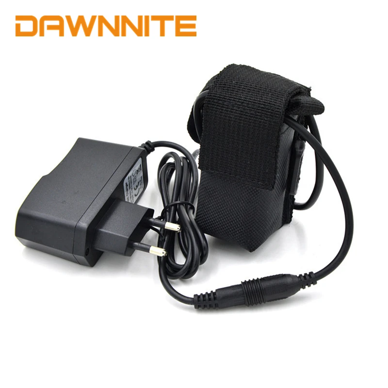 DAWNNITE 10000mAh Bicycle Light Battery Pack Headlight Power Bank Charge for CREE XM-L T6 Bike Front Lamp Lights + 8.4V Charger