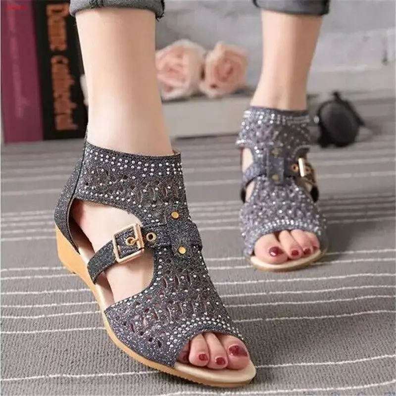 

Summer Wedge Sandals Women Fish mouth hollow Casual Shoes footwear flip flops Open Toe Platform Gladiator Sandals Women Shoes