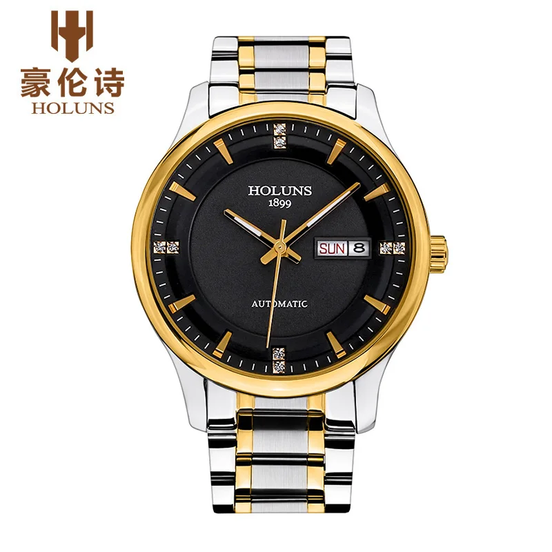 2022 Luxury HOLUNS Brand Men\'s Watch Automatic Mechanical Watches Full Steel Waterproof Male Casual Business Wrist Watch Clocks