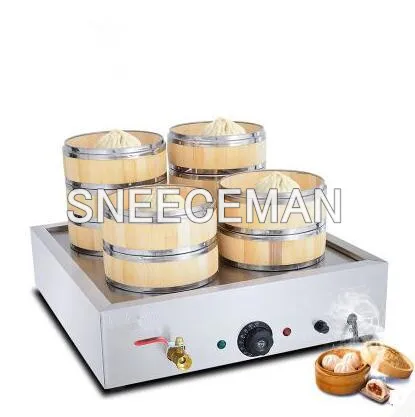 Saída de vapor chinês para pão a vapor 4 em aço inoxidável comercial