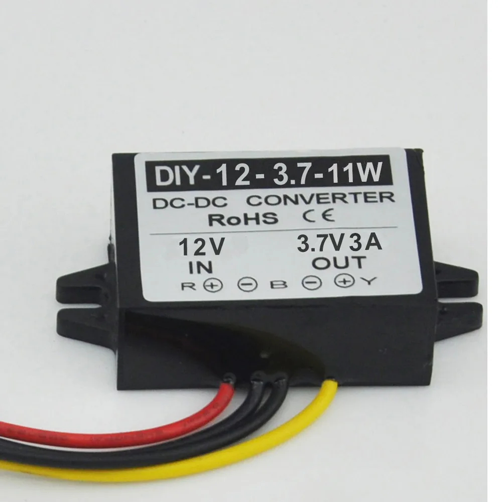 

12V(6V-22V) To 3.7V 3A 11W DC DC Step Down Converter Buck Module Car Power Adapter Voltage Regulator Waterproof