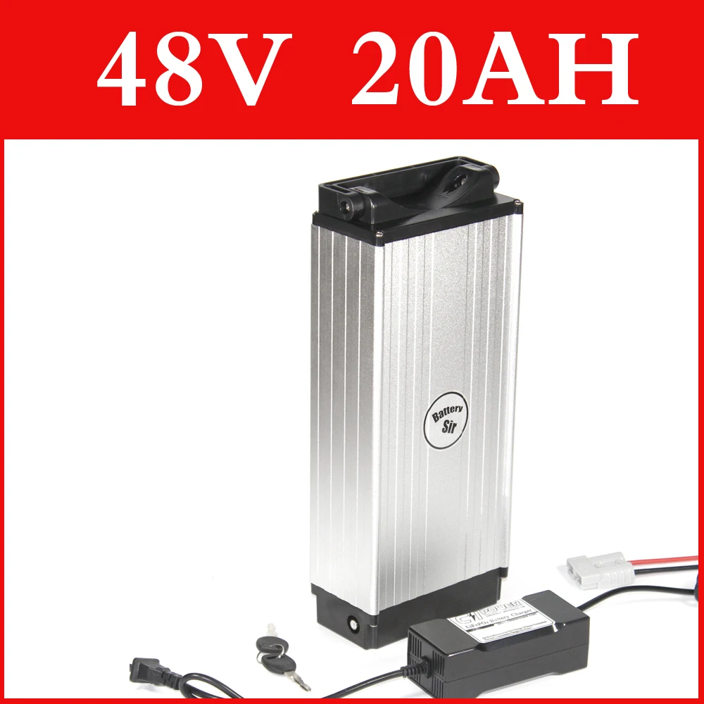 

electric bike battery 48v 20ah lithium Rear rack aluminum alloy 48v e-bike battery 1000w 54.6V lithium ion battery pack