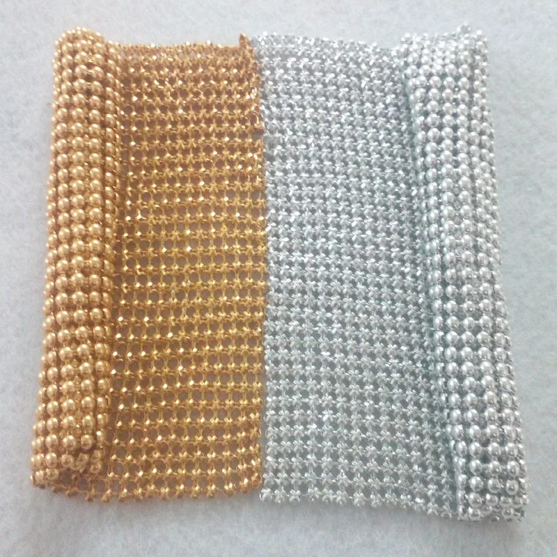 11x10cm Small Piece Sampling Gold Silver Beaded Metal Mesh Fabric Metallic Metal Sequin Sequined Fabric For DIY Sewing Doll